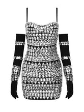 Robe courte évasée sans manches Maisha